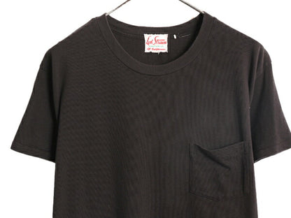 リーバイス ポケット付き 無地 半袖 Tシャツ メンズ XL / 古着 LEVIS ポケT シングルステッチ ブラック 大きいサイズ コットン ステッチ 黒