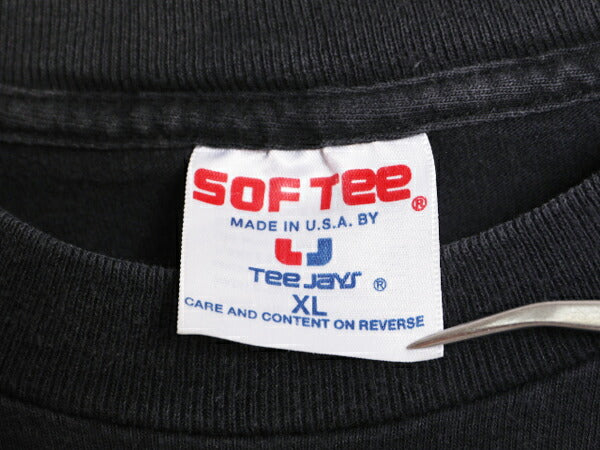80s 90s USA製 メッセージ プリント 半袖 Tシャツ メンズ XL / 80年代 90年代 オールド ヴィンテージ 当時物 黒 シングルステッチ ブラック