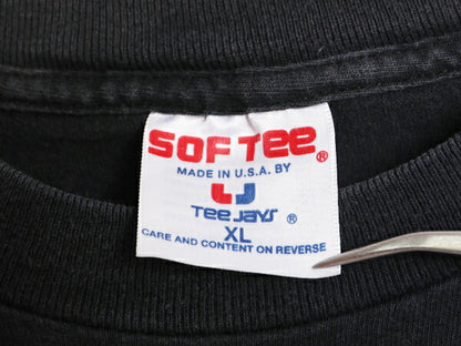 80s 90s USA製 メッセージ プリント 半袖 Tシャツ メンズ XL / 80年代 90年代 オールド ヴィンテージ 当時物 黒 シングルステッチ ブラック