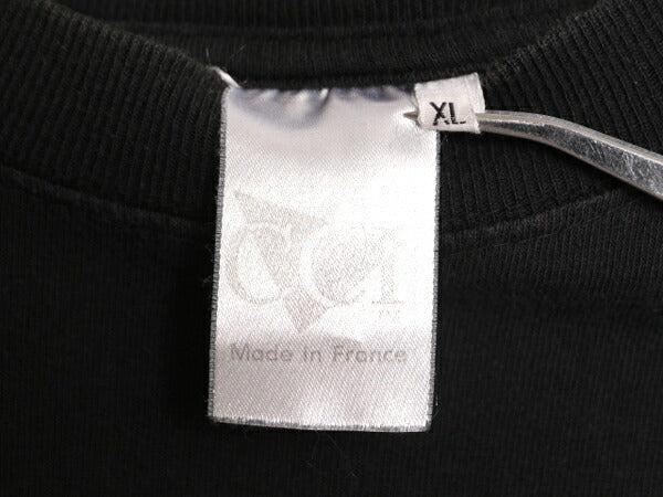 90s フランス製 メッセージ プリント 半袖 Tシャツ メンズ XL 当時物 オールド ジョーク シングルステッチ ヘビーウェイト 大きいサイズ 黒