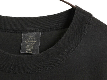 90s USA製 メッセージ プリント 半袖 Tシャツ メンズ XL 90年代 当時物 オールド ジョーク 大きいサイズ ブラック シングルステッチ 黒 黒T