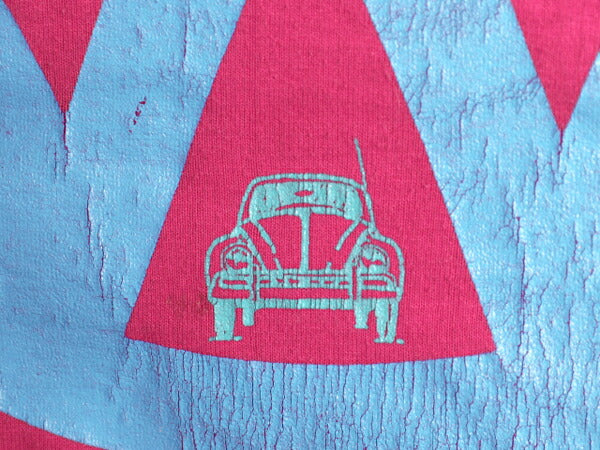 90s USA製 フォルクスワーゲン ロゴ プリント Tシャツ メンズ L / 古着 オールド ビートル VW 旧車 メッセージ シングルステッチ イラスト