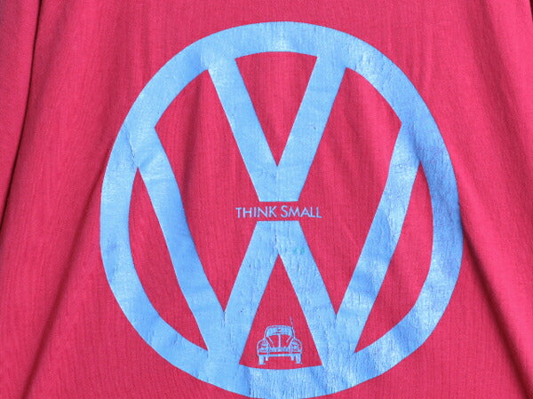 90s USA製 フォルクスワーゲン ロゴ プリント Tシャツ メンズ L / 古着 オールド ビートル VW 旧車 メッセージ シングルステッチ イラスト