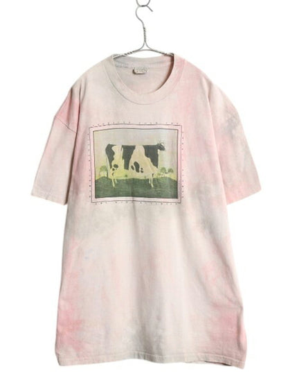 90s USA製 ウォーレン キンブル アート イラスト プリント タイダイ Tシャツ メンズ XL / オールド 絵画 芸術 アニマル ウシ 大きいサイズ