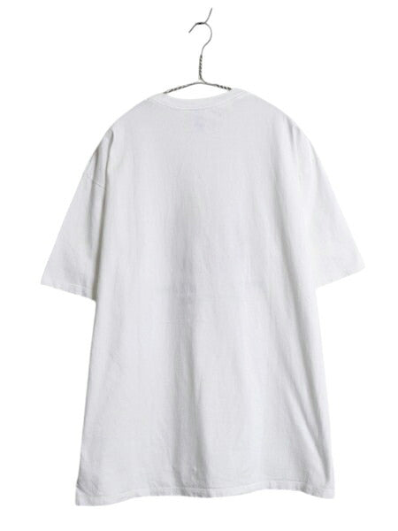 90s USA製 ジョーク メッセージ プリント Tシャツ メンズ XL 古着 オールド グラフィック アート イラスト ヘビーウェイト 白 大きいサイズ