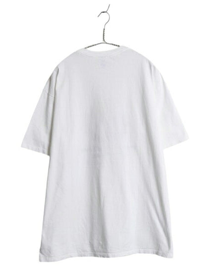 90s USA製 ジョーク メッセージ プリント Tシャツ メンズ XL 古着 オールド グラフィック アート イラスト ヘビーウェイト 白 大きいサイズ
