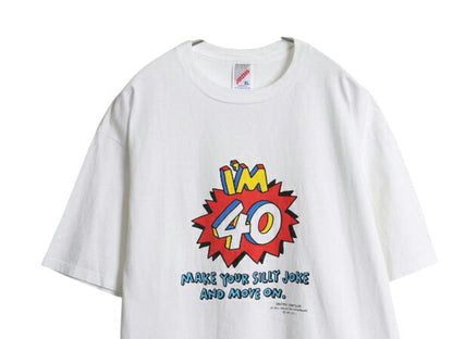 90s USA製 ジョーク メッセージ プリント Tシャツ メンズ XL 古着 オールド グラフィック アート イラスト ヘビーウェイト 白 大きいサイズ