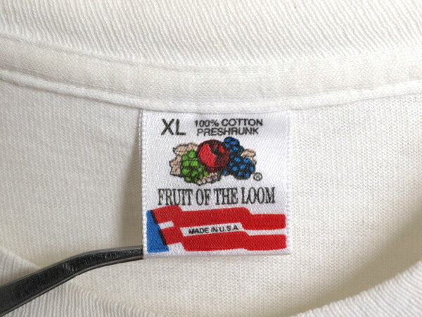 90s USA製 ジョーク キャラクター イラスト プリント 半袖 Tシャツ メンズ XL / 古着 オールド アート シングルステッチ ヘビーウェイト 白