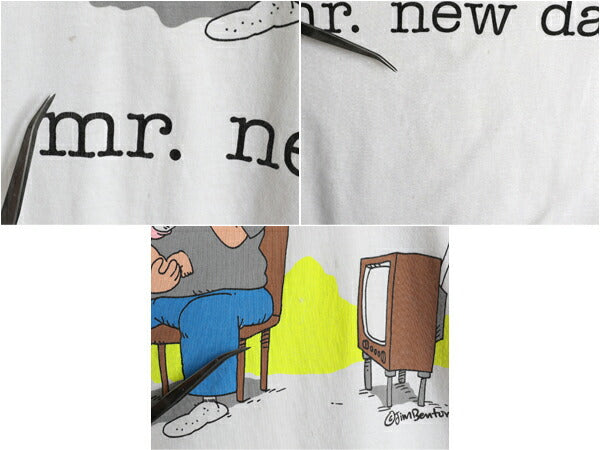 80s USA製 ジョーク キャラクター イラスト プリント Tシャツ メンズ L ヴィンテージ メッセージ アート グラフィック シングルステッチ 白