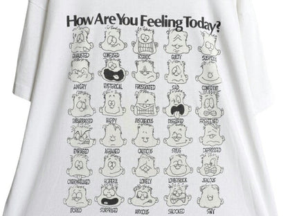90s キャラクター アート イラスト プリント Tシャツ メンズ XL 程 オールド グラフィック メッセージ シングルステッチ ヘビーウェイト 白