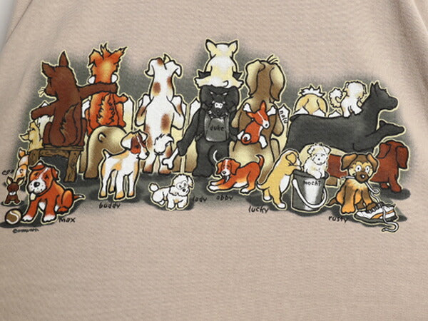 コナコーヒー キャラクター イラスト 両面 プリント Tシャツ メンズ XL 古着 企業物 当時物 アニマル ドッグ グラフィック ヘビーウェイト