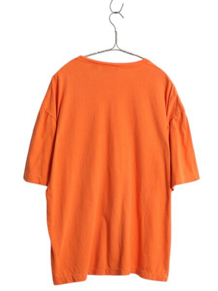 80s 90s ラコステ ポケット付き 半袖 Tシャツ メンズ レディース M オールド ヴィンテージ ワンポイント シングルステッチ オレンジ ポケT