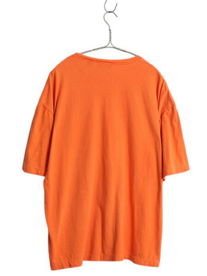 80s 90s ラコステ ポケット付き 半袖 Tシャツ メンズ レディース M オールド ヴィンテージ ワンポイント シングルステッチ オレンジ ポケT