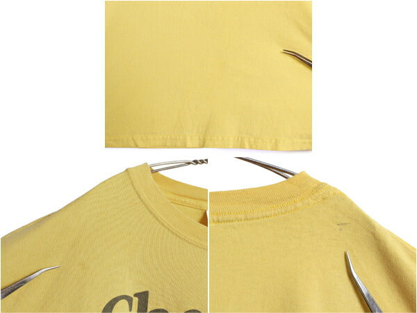 00s Cheerios 企業 ロゴ イラスト プリント Tシャツ メンズ XL オールド 当時物 グラフィック ヘビーウェイト 大きいサイズ カットソー 黄