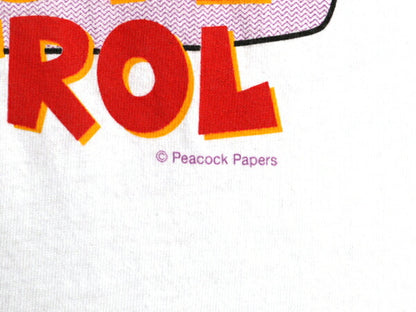 90s ジョーク アート イラスト プリント 半袖 Tシャツ メンズ XL オールド シングルステッチ ヘビーウェイト グラフィック 大きいサイズ 白