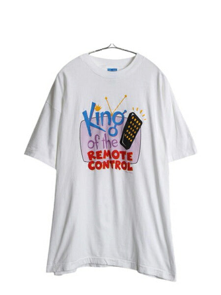90s ジョーク アート イラスト プリント 半袖 Tシャツ メンズ XL オールド シングルステッチ ヘビーウェイト グラフィック 大きいサイズ 白