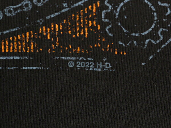 USA製 ハーレー ダビッドソン スカル プリント Tシャツ メンズ XXL / 古着 オフィシャル バイク イラスト カットソー 黒 大きいサイズ 2XL