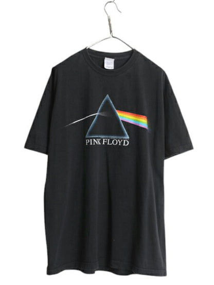 00s ピンクフロイド イラスト プリント Tシャツ メンズ XL / オールド オフィシャル バンド ロック アート グラフィック 黒 大きいサイズ