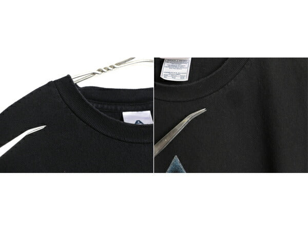 00s ピンクフロイド イラスト プリント Tシャツ メンズ XL / オールド オフィシャル バンド ロック アート グラフィック 黒 大きいサイズ