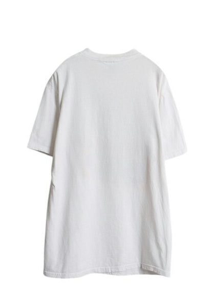 90s ジョーク メッセージ プリント Tシャツ メンズ L / 古着 オールド グラフィック アート イラスト ヘビーウェイト カットソー ホワイト