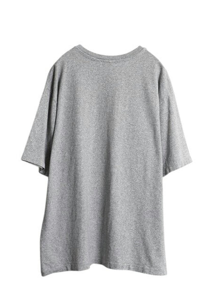 90s USA製 5段 カレッジ プリント Tシャツ メンズ XL 古着 オールド ヘビーウェイト シングルステッチ カットソー 大きいサイズ グレー 杢