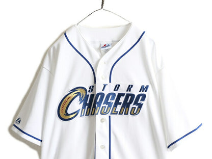 デッドストック USA製 MLB オフィシャル Majestic チェイサーズ ベースボール シャツ メンズ XL 新品 ゲームシャツ ユニフォーム 大リーグ