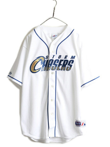 デッドストック USA製 MLB オフィシャル Majestic チェイサーズ ベースボール シャツ メンズ XL 新品 ゲームシャツ ユニフォーム 大リーグ