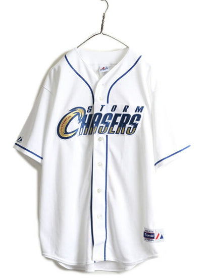 デッドストック USA製 MLB オフィシャル Majestic チェイサーズ ベースボール シャツ メンズ XL 新品 ゲームシャツ ユニフォーム 大リーグ