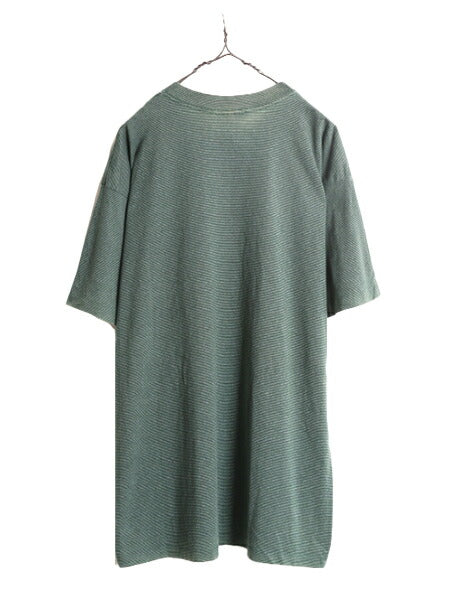 90s USA製 ボーダー 半袖 Tシャツ メンズ XXL / 90年代 オールド TENNESSEE RIVER シングルステッチ  2トーン クルーネック 大きいサイズ