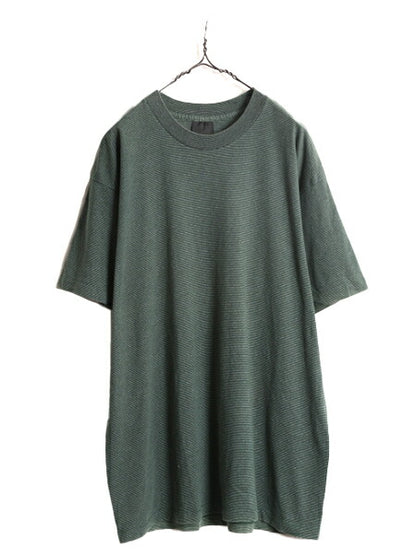 90s USA製 ボーダー 半袖 Tシャツ メンズ XXL / 90年代 オールド TENNESSEE RIVER シングルステッチ  2トーン クルーネック 大きいサイズ