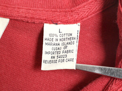 00s OLD GAP 鹿の子 半袖 ポロシャツ メンズ L / 00年代 オールド ギャップ 半袖シャツ コットン ヘビーウェイト ゴルフ 刺繍 バーガンディ