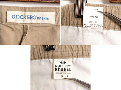 90s ドッカーズ リーバイス キャンバス ショートパンツ メンズ 34 / 90年代 オールド LEVIS DOCKERS コットン 短パン ツータック ショーツ