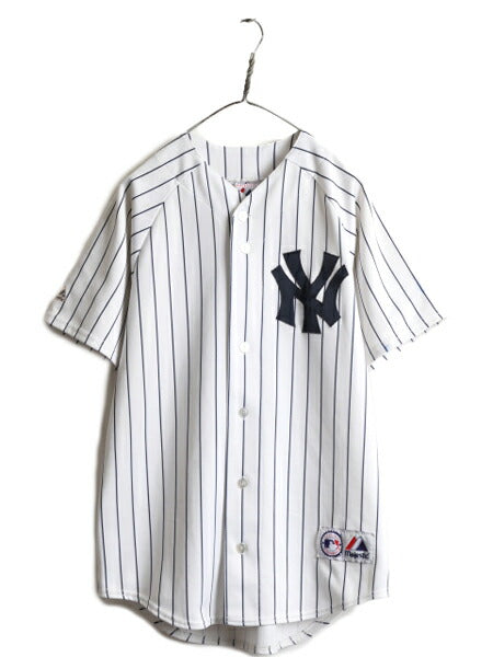 ■ MLB オフィシャル Majestic ヤンキース ベースボール シャツ メンズ S 程 / ゲームシャツ ユニフォーム メジャーリーグ 大リーグ 野球