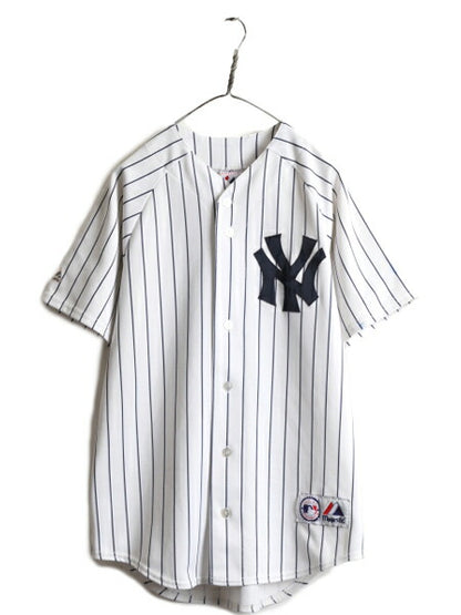 ■ MLB オフィシャル Majestic ヤンキース ベースボール シャツ メンズ S 程 / ゲームシャツ ユニフォーム メジャーリーグ 大リーグ 野球