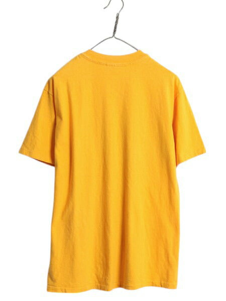 90s USA製 フェス アート イラスト プリント Tシャツ メンズ L / オールド キャラクター グラフィック シングルステッチ ヘビーウェイト 黄