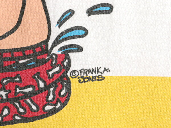 90s USA製 ジョーク メッセージ イラスト プリント Tシャツ メンズ L / 古着 オールド キャラクター アート グラフィック シングルステッチ
