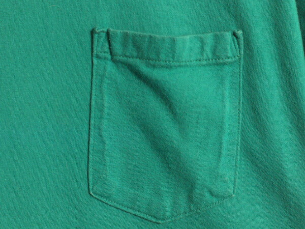 90s USA製 ジェイクルー ポケット付き 無地 半袖 Tシャツ メンズ XL 古着 ポケT カットソー クルーネック ヘビーウェイト 大きいサイズ 緑