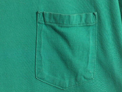 90s USA製 ジェイクルー ポケット付き 無地 半袖 Tシャツ メンズ XL 古着 ポケT カットソー クルーネック ヘビーウェイト 大きいサイズ 緑
