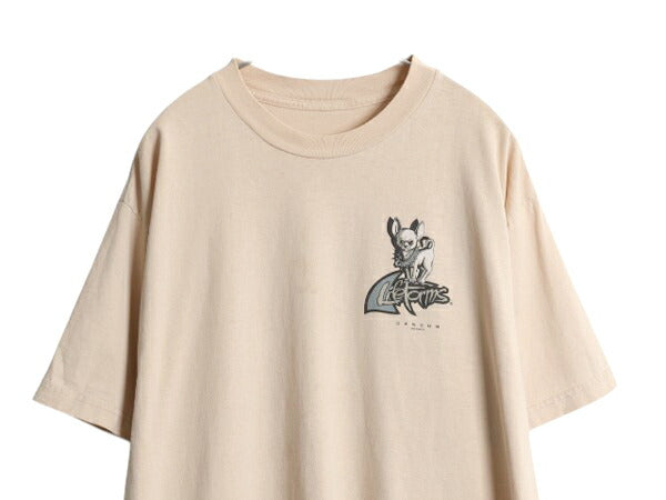 90s ドッグ キャラクター イラスト 両面 プリント Tシャツ メンズ L 程/ 古着 オールド アニマル グラフィック ヘビーウェイト カットソー