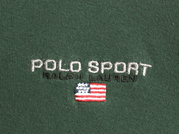 90s ポロスポーツ ラルフローレン Vネック 長袖 Tシャツ メンズ XL / 古着 ロンT コットン ワンポイント ロゴ刺繍 大きいサイズ カットソー