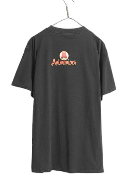 90s USA製 ワーナー キャラクター プリント Tシャツ メンズ レディース XL 古着 オールド 当時物 イラスト ヘビーウェイト 大きいサイズ 黒