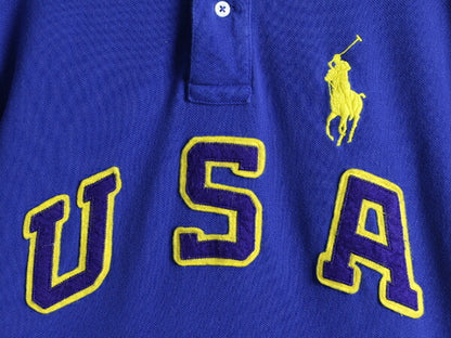 ミドルポニー ■ ポロ ラルフローレン 鹿の子 半袖 ポロシャツ メンズ S / POLO 半袖シャツ ナンバリング カスタムフィット USA ワッペン