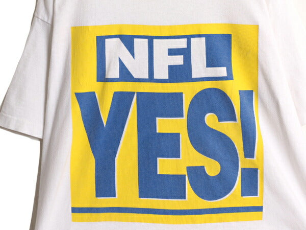 90s NFL メッセージ プリント Tシャツ メンズ XL / オールド 当時物 アメフト グラフィック シングルステッチ 大きいサイズ ヘビーウェイト