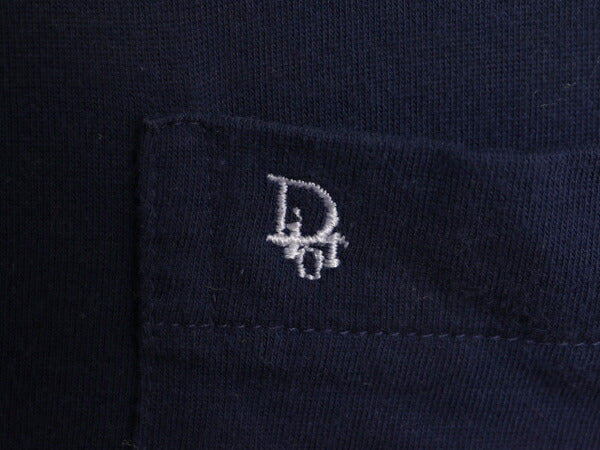 90s クリスチャン ディオール ボーダー 半袖 ポロシャツ メンズ L / オールド Christian Dior ポケット付き 半袖シャツ スムース コットン