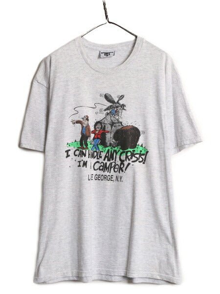 90s USA製 ジョーク イラスト プリント Tシャツ メンズ XL / 90年代 オールド プリントT アート キャラクター ヘビーウェイト 大きいサイズ