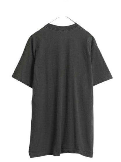 90s USA製 ネコ アート プリント Tシャツ メンズ レディース L 古着 アニマル イラスト キャラクター シングルステッチ ヘビーウェイト 黒