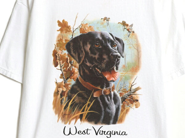 00s ドッグ アート プリント 半袖 Tシャツ メンズ レディース L オールド イラスト 犬 アニマル グラフィック ヘビーウェイト キャラクター