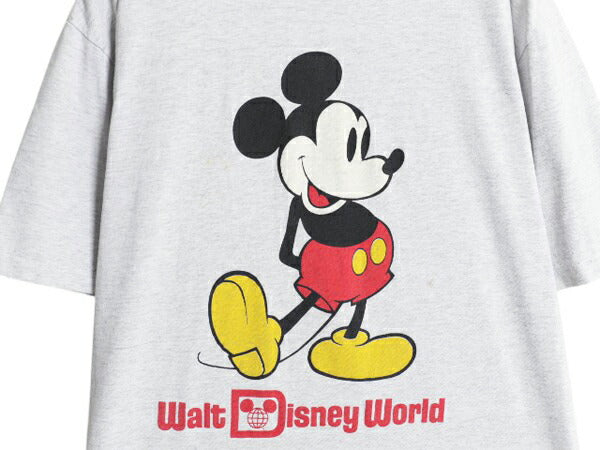 90s USA製 ミッキー イラスト プリント Tシャツ メンズ レディース XL 古着 オールド ディズニー オフィシャル キャラクター 大きいサイズ