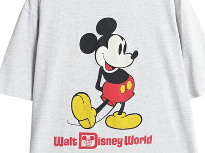 90s USA製 ミッキー イラスト プリント Tシャツ メンズ レディース XL 古着 オールド ディズニー オフィシャル キャラクター 大きいサイズ