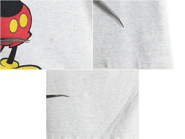90s USA製 ミッキー イラスト プリント Tシャツ メンズ レディース XL 古着 オールド ディズニー オフィシャル キャラクター 大きいサイズ